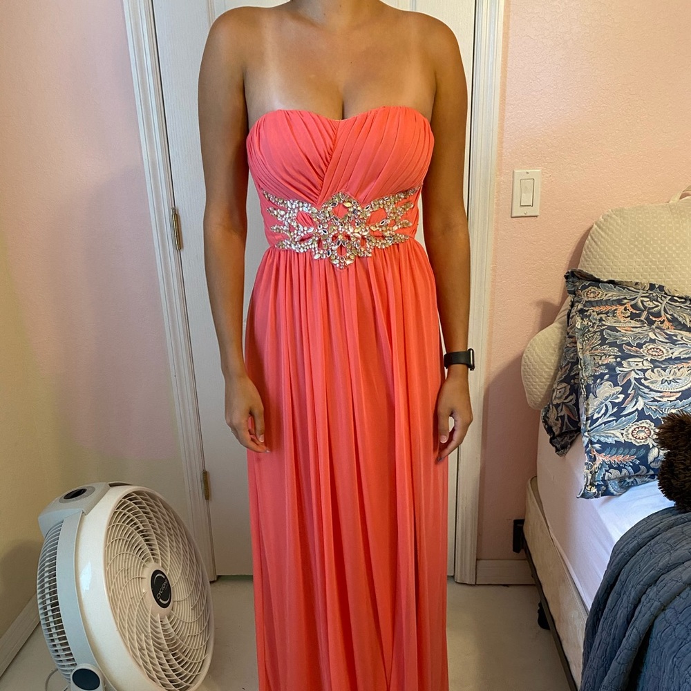 Coral prom dress